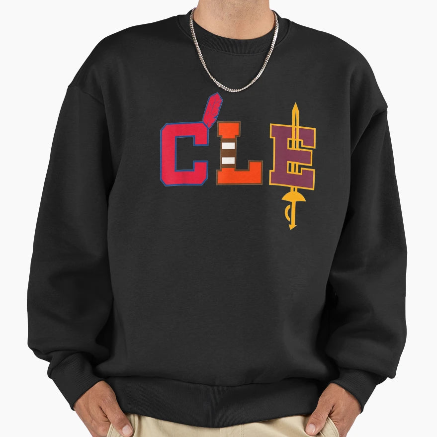 Cle Cleveland 216 Basketball Baseball Sweatshirt - Graphic Print Men Women - T-Shirt, Sweatshirt, Hoodie