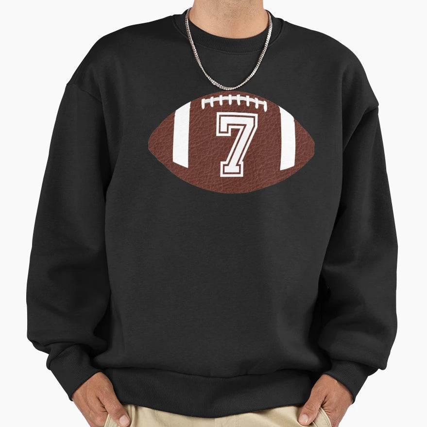 American Football Jersey No 7 Sweatshirt - Aesthetic Graphic Unisex - T-Shirt, Sweatshirt, Hoodie