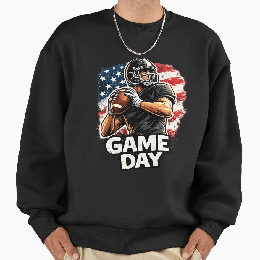Game Day American Football Fan Sweatshirt - Fun Novelty Design Unisex - T-Shirt, Sweatshirt, Hoodie
