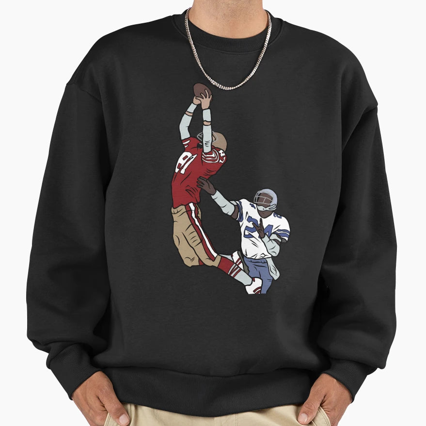 Dwight Clark Catch Sweatshirt - Novelty Apparel for Adults - T-Shirt, Sweatshirt, Hoodie