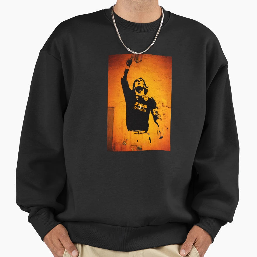 Francesco Totti Mural From Rome Sweatshirt - Novelty Apparel Unisex - T-Shirt, Sweatshirt, Hoodie