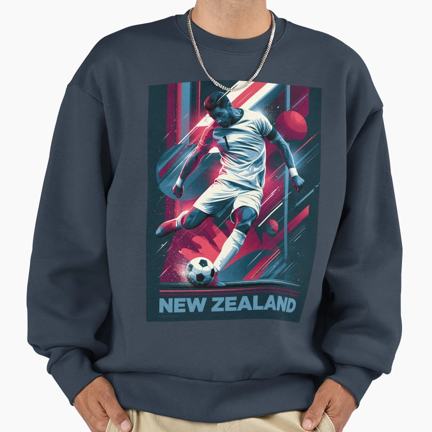 New Zealand Soccer Sweatshirt - Minimalist Print Men Women - T-Shirt, Sweatshirt, Hoodie