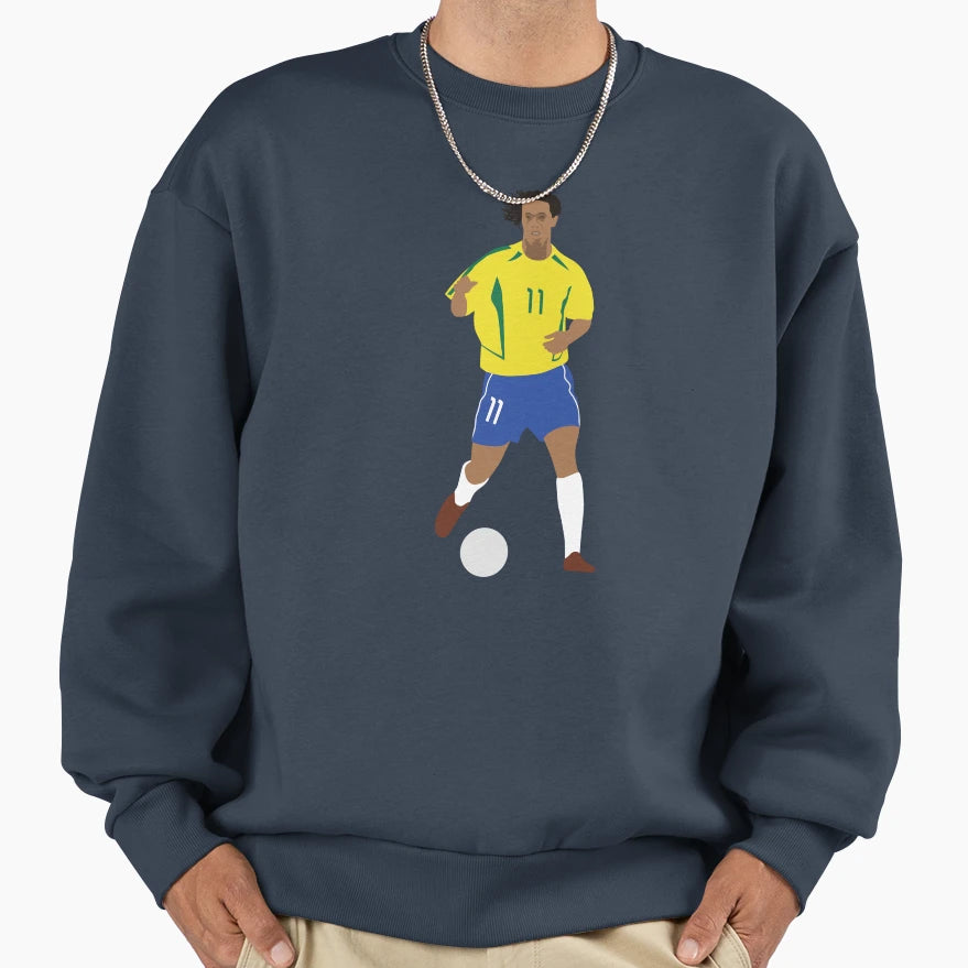 Ronaldinho Brasil Sweatshirt - Fun Novelty Design Men Women - T-Shirt, Sweatshirt, Hoodie
