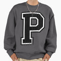 Big Varsity Letter P Sweatshirt - Graphic Print Men Women - T-Shirt, Sweatshirt, Hoodie