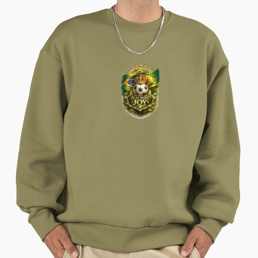 Brazil Football Sweatshirt - Unique Graphic Men Women - T-Shirt, Sweatshirt, Hoodie