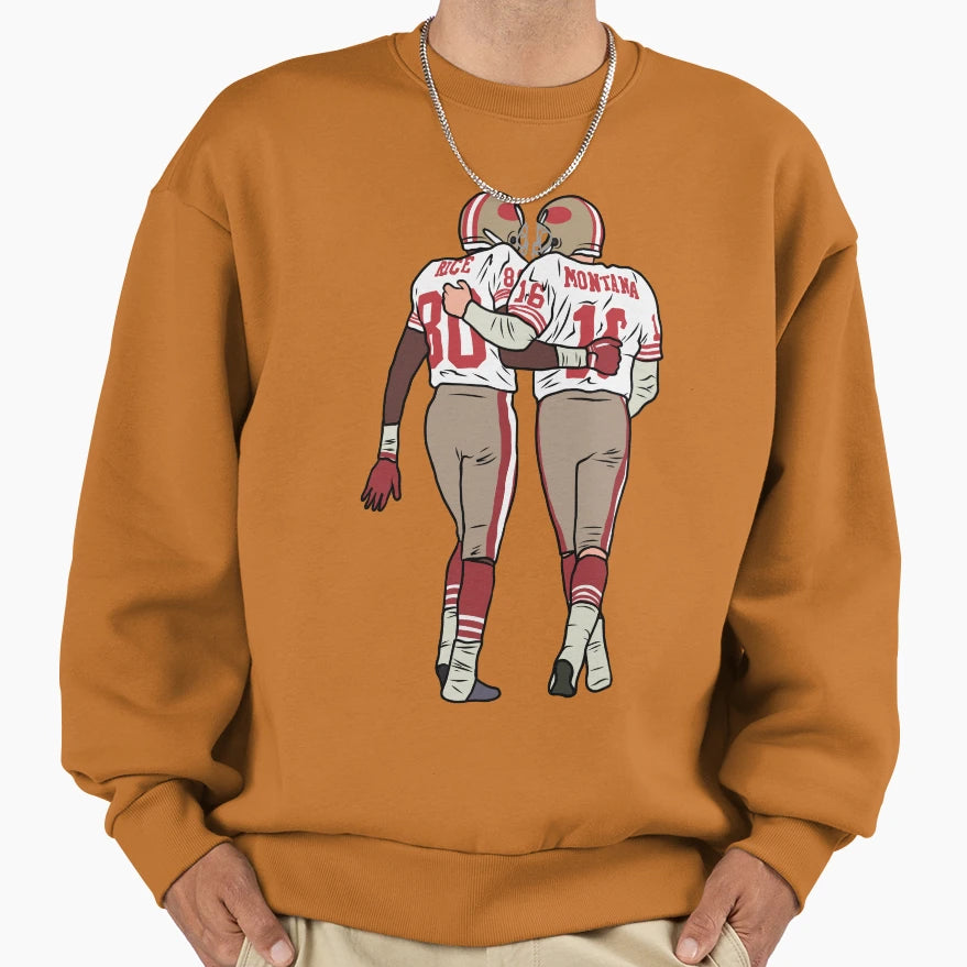 Jerry Rice And Joe Montana Sweatshirt - Unique Graphic Men Women - T-Shirt, Sweatshirt, Hoodie