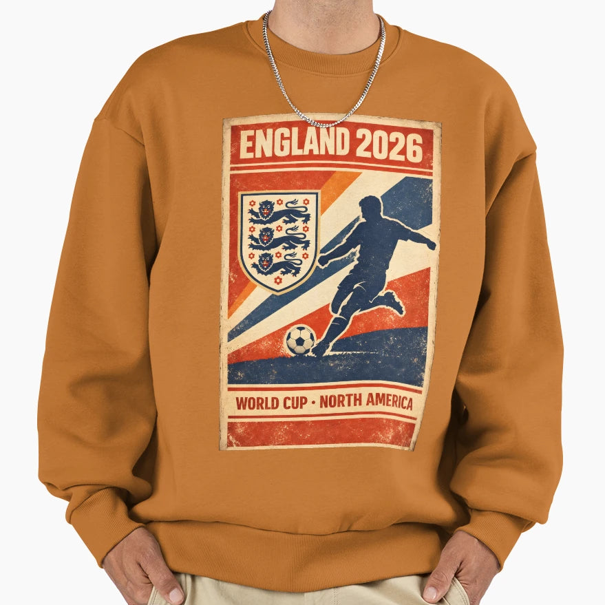 England 2026 World Cup Matchday Sweatshirt - Minimalist Print Men Women - T-Shirt, Sweatshirt, Hoodie