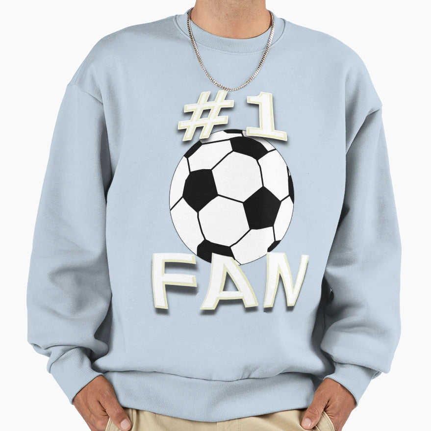 Number One Soccer Fan Sweatshirt - Unique Graphic Men Women - T-Shirt, Sweatshirt, Hoodie