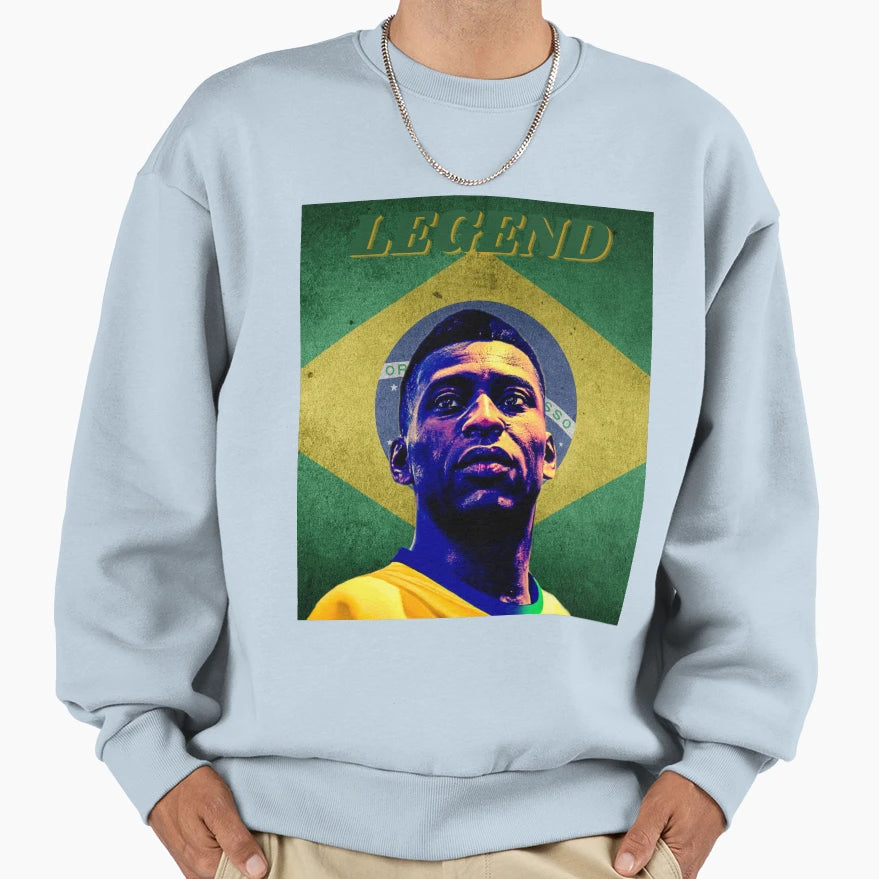 Pele Football Legend Sweatshirt - Unique Graphic for Adults - T-Shirt, Sweatshirt, Hoodie