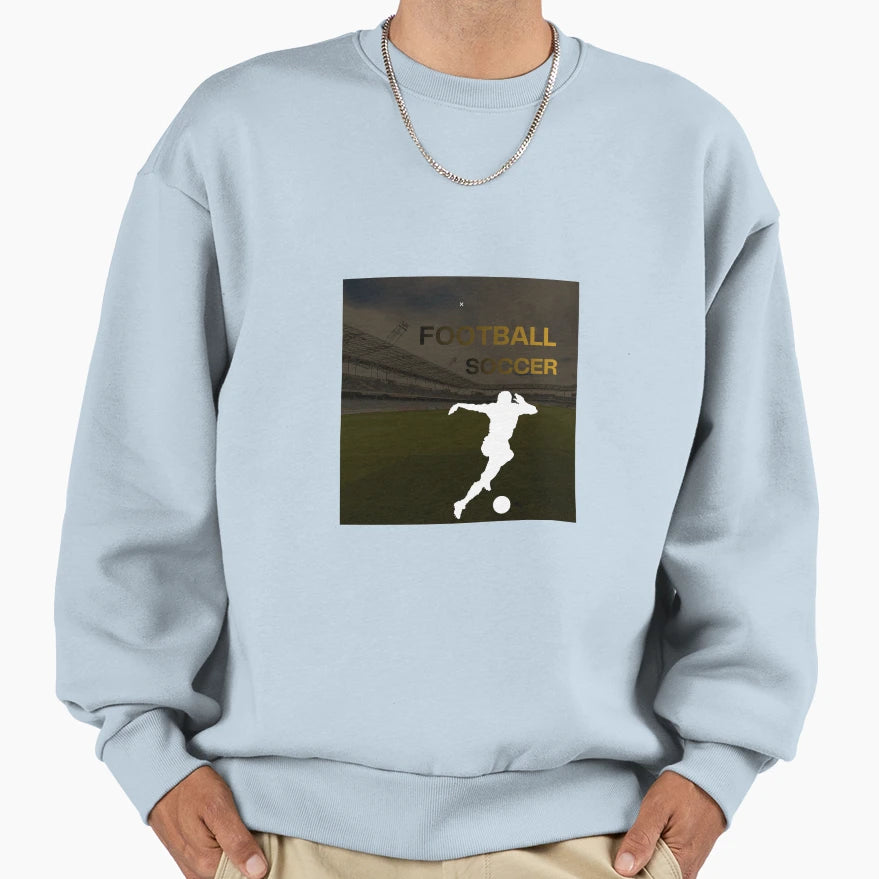Football Soccer Shadow Player Dark Sweatshirt - Trendy Graphic Unisex - T-Shirt, Sweatshirt, Hoodie