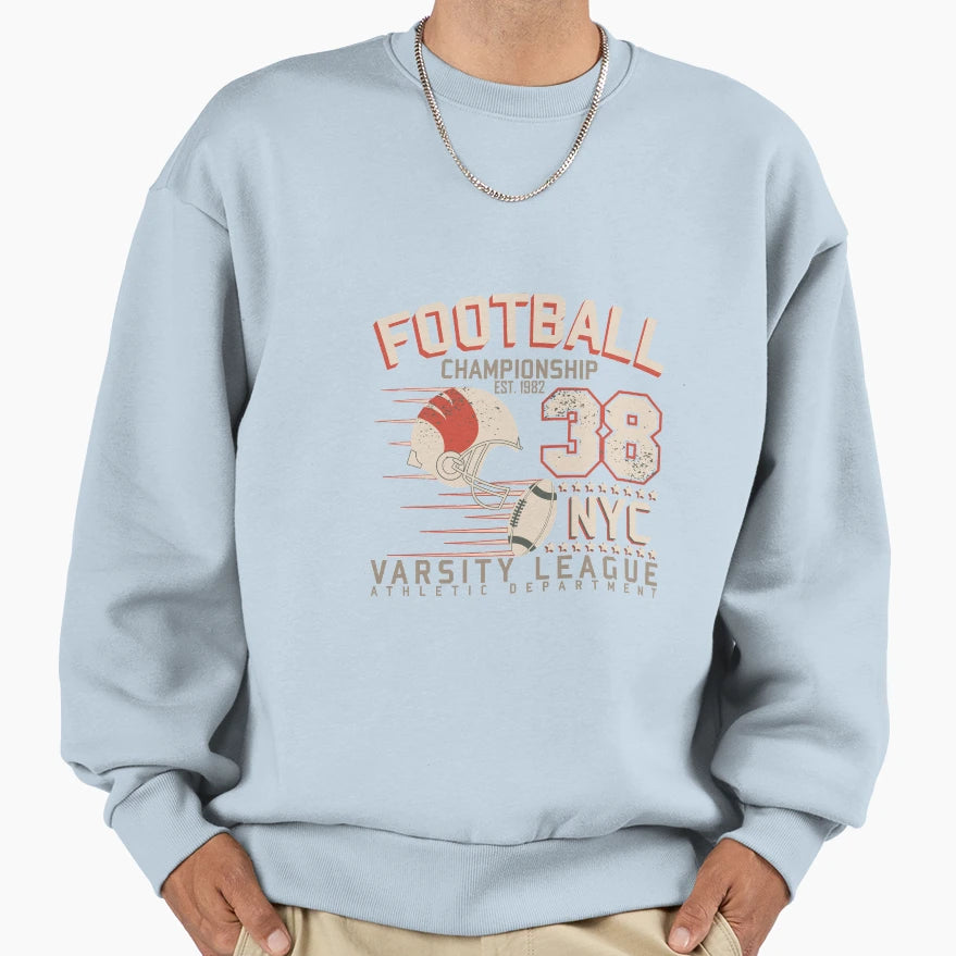 Football Championship Varsity Sweatshirt - Aesthetic Graphic Men Women - T-Shirt, Sweatshirt, Hoodie