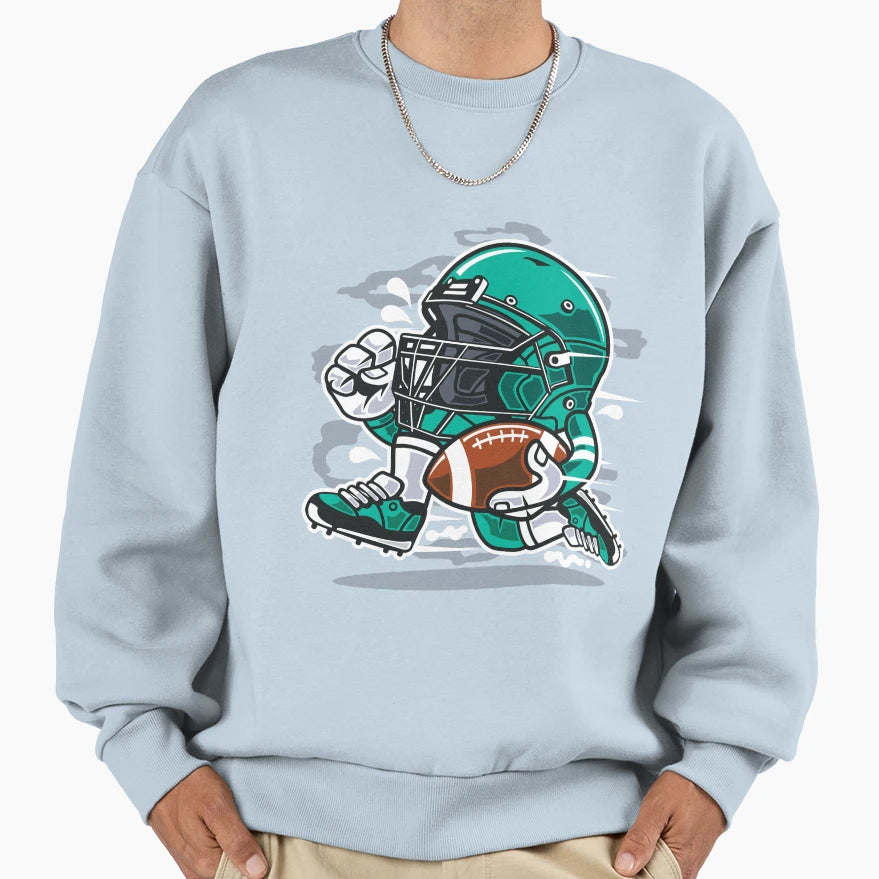 Football Player Sweatshirt - Graphic Print for Adults - T-Shirt, Sweatshirt, Hoodie