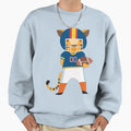 Cartoon Animals Sports Tiger Football Sweatshirt - Unique Graphic Unisex - T-Shirt, Sweatshirt, Hoodie