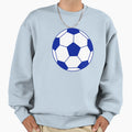 Soccer Ball Blue Sweatshirt - Aesthetic Graphic for Adults - T-Shirt, Sweatshirt, Hoodie