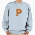 P Letter Sewn College Usa Leather Sweatshirt - Custom Art Print Men Women - T-Shirt, Sweatshirt, Hoodie