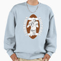 White Football Player Brown Sweatshirt - Aesthetic Graphic for Adults - T-Shirt, Sweatshirt, Hoodie