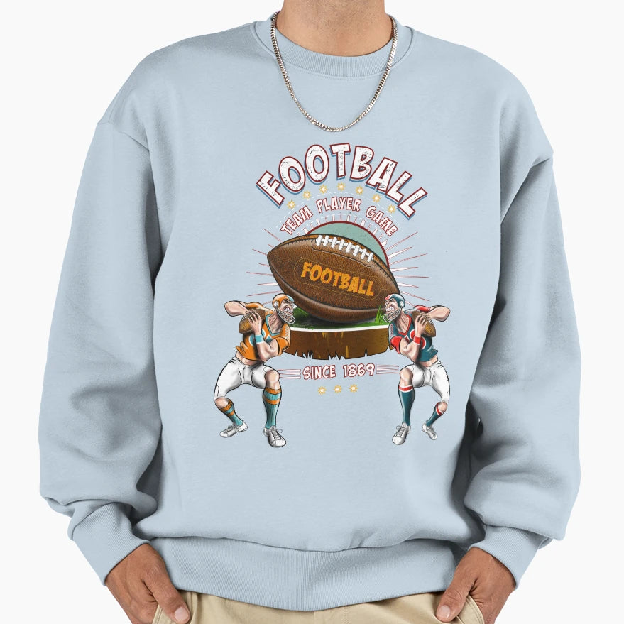 American Football Player Sweatshirt - Fun Novelty Design Unisex - T-Shirt, Sweatshirt, Hoodie