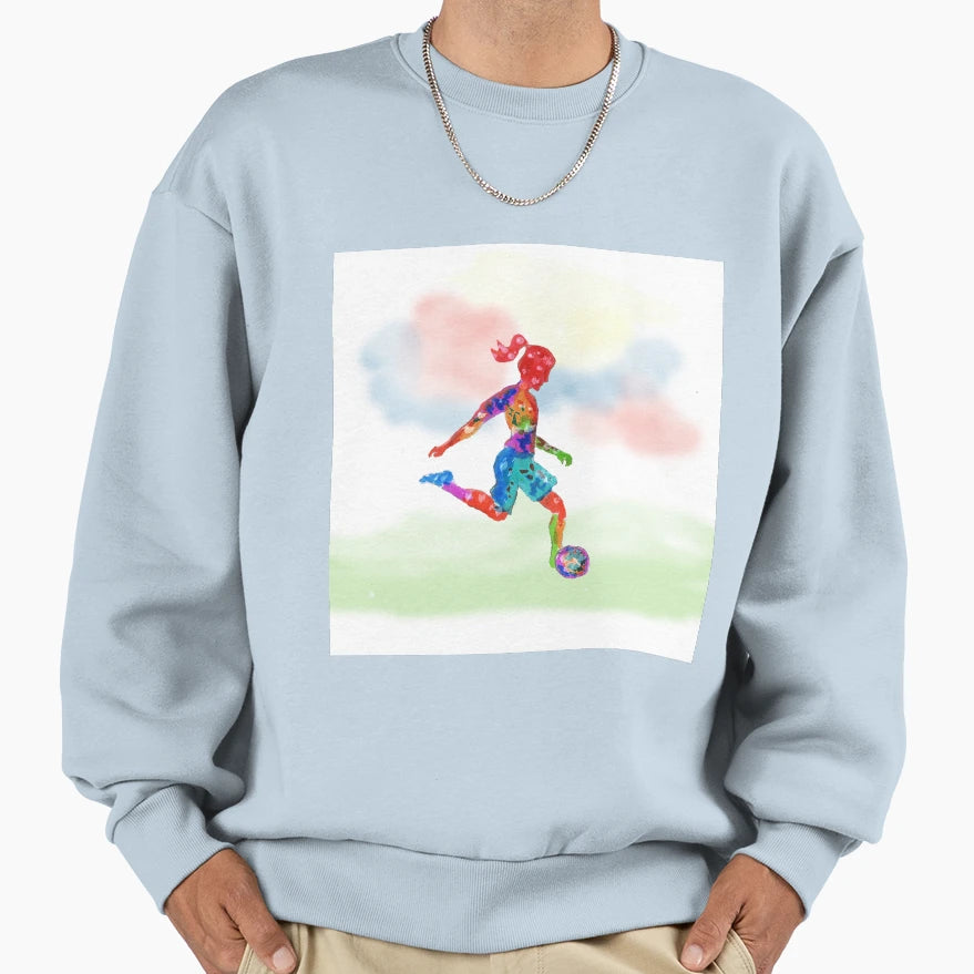 Soccer Colorful Sweatshirt - Minimalist Print Men Women - T-Shirt, Sweatshirt, Hoodie