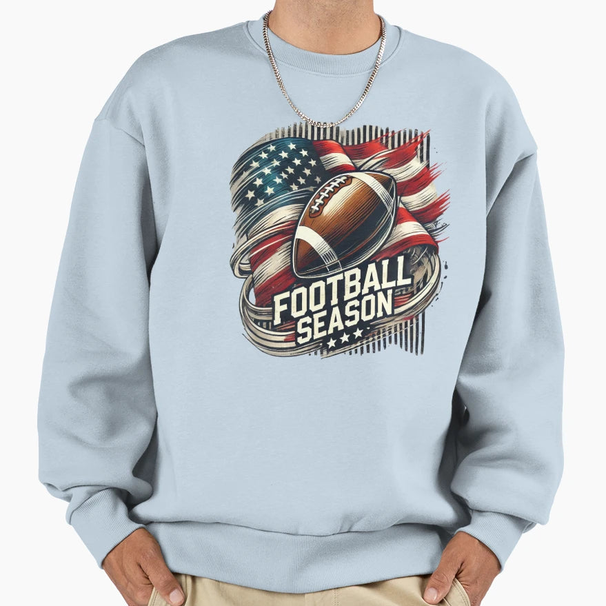 Usa Football Season Black Version Sweatshirt - Graphic Print Men Women - T-Shirt, Sweatshirt, Hoodie