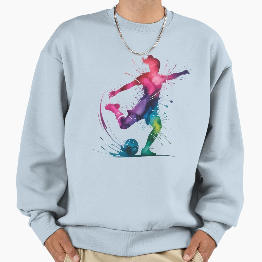 Soccer Watercolor Sweatshirt - Minimalist Print Men Women - T-Shirt, Sweatshirt, Hoodie
