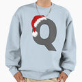 Letter Q Santa Hat Sweatshirt - Casual Everyday Wear for Adults - T-Shirt, Sweatshirt, Hoodie
