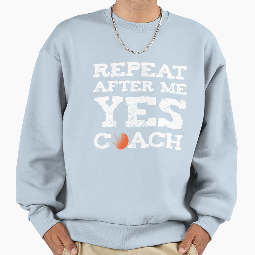 Basketball Coach Funny Sweatshirt - Minimalist Print for Adults - T-Shirt, Sweatshirt, Hoodie