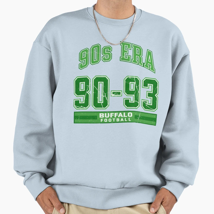 90S Buffalo Football Era 1990 Sweatshirt - Aesthetic Graphic Men Women - T-Shirt, Sweatshirt, Hoodie