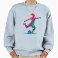 Colorful Watercolor Soccer Rainbow Sweatshirt - Novelty Apparel Men Women - T-Shirt, Sweatshirt, Hoodie