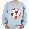 Red Soccer Ball Sweatshirt - Unique Graphic Unisex - T-Shirt, Sweatshirt, Hoodie
