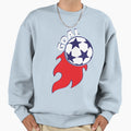 Football Fireball Red Flames Sweatshirt - Casual Everyday Wear Men Women - T-Shirt, Sweatshirt, Hoodie
