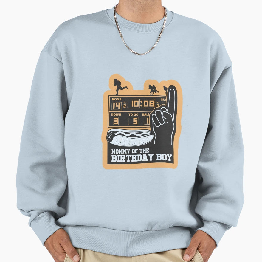 Mommy Birthday American Football Sweatshirt - Custom Art Print Men Women - T-Shirt, Sweatshirt, Hoodie