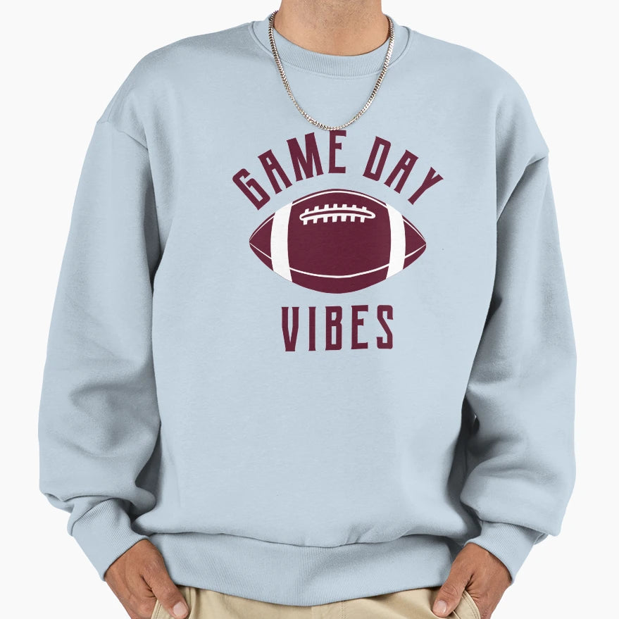 Game Day Vibes Sweatshirt - Minimalist Print for Adults - T-Shirt, Sweatshirt, Hoodie