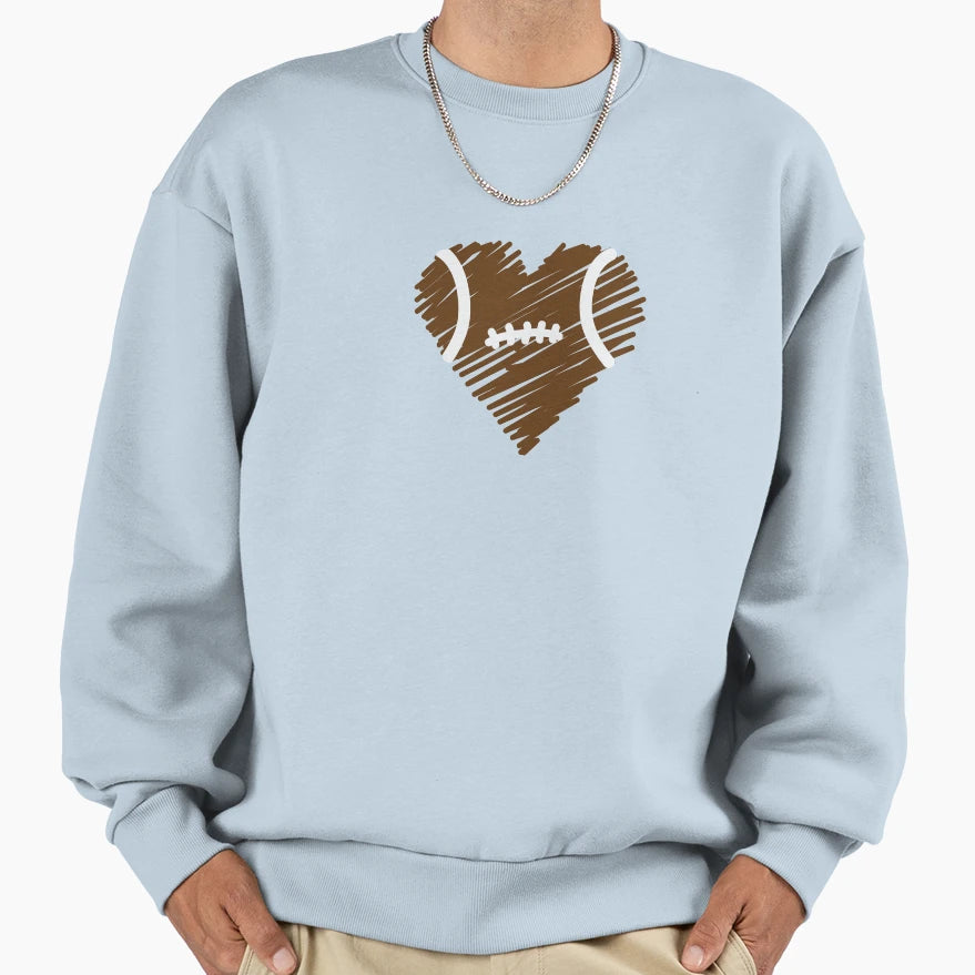 Love Football Sweatshirt - Casual Everyday Wear for Adults - T-Shirt, Sweatshirt, Hoodie