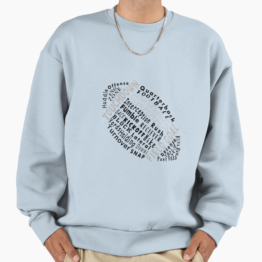 Football Words Sweatshirt - Aesthetic Graphic Unisex - T-Shirt, Sweatshirt, Hoodie