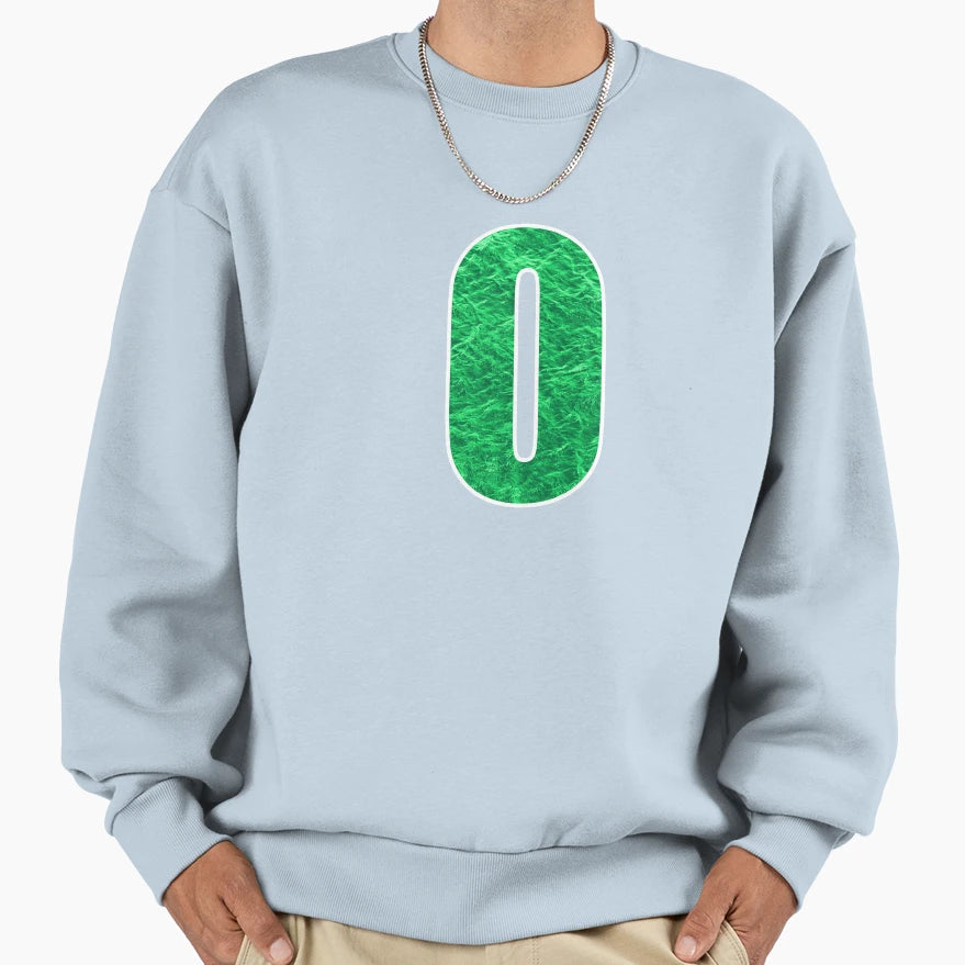 Letter O Green Water Wave Ocean Sweatshirt - Casual Everyday Wear Unisex - T-Shirt, Sweatshirt, Hoodie