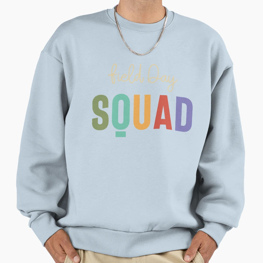 Funny School Field Day Squad Sweatshirt - Aesthetic Graphic for Adults - T-Shirt, Sweatshirt, Hoodie
