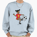 Cartoon Playing Soccer Sweatshirt - Novelty Apparel Unisex - T-Shirt, Sweatshirt, Hoodie