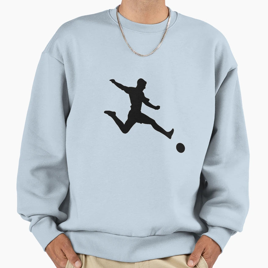 Simple Football Soccer Shooter Sweatshirt - Aesthetic Graphic Unisex - T-Shirt, Sweatshirt, Hoodie