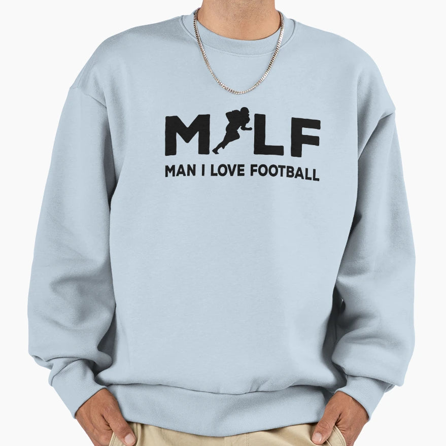 Milf I Love Football Illustration Sweatshirt - Novelty Apparel Unisex - T-Shirt, Sweatshirt, Hoodie