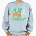 Play Win Repeat Sweatshirt - Trendy Graphic Unisex - T-Shirt, Sweatshirt, Hoodie