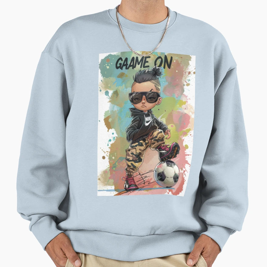 Little Football Player Sweatshirt - Minimalist Print Men Women - T-Shirt, Sweatshirt, Hoodie