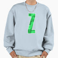 Letter Z Monogram Letter Art Green Sweatshirt - Novelty Apparel Unisex - T-Shirt, Sweatshirt, Hoodie