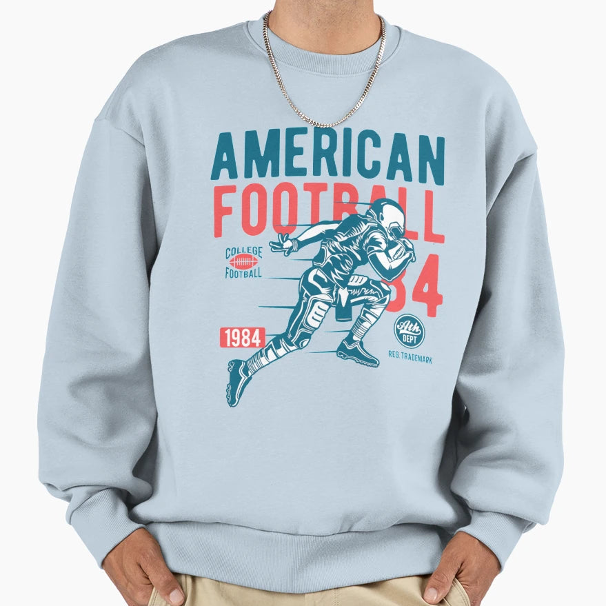 American Football Sweatshirt - Aesthetic Graphic Men Women - T-Shirt, Sweatshirt, Hoodie