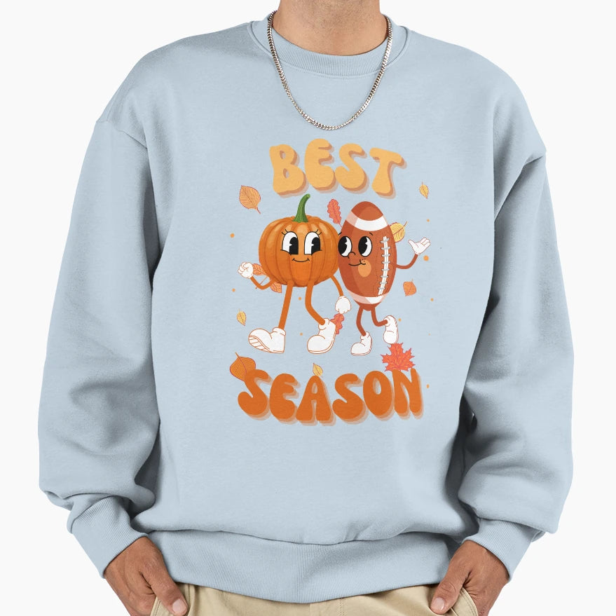 Football Pumpkin Thanksgiving Sweatshirt - Custom Art Print for Adults - T-Shirt, Sweatshirt, Hoodie