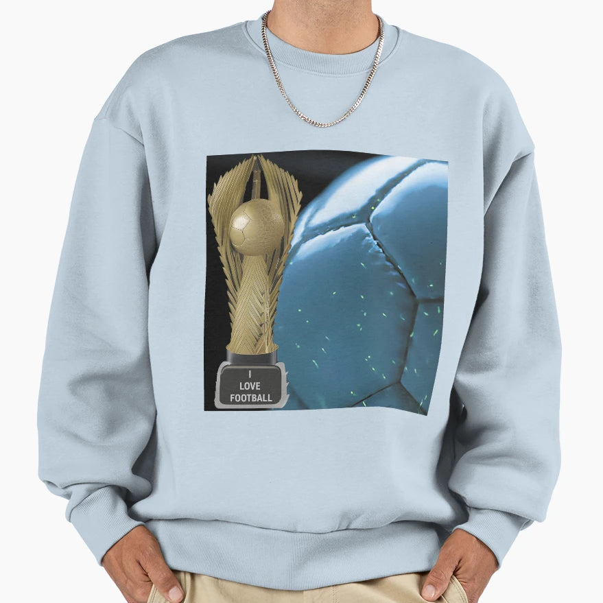 I Love Football Sweatshirt - Graphic Print Unisex - T-Shirt, Sweatshirt, Hoodie