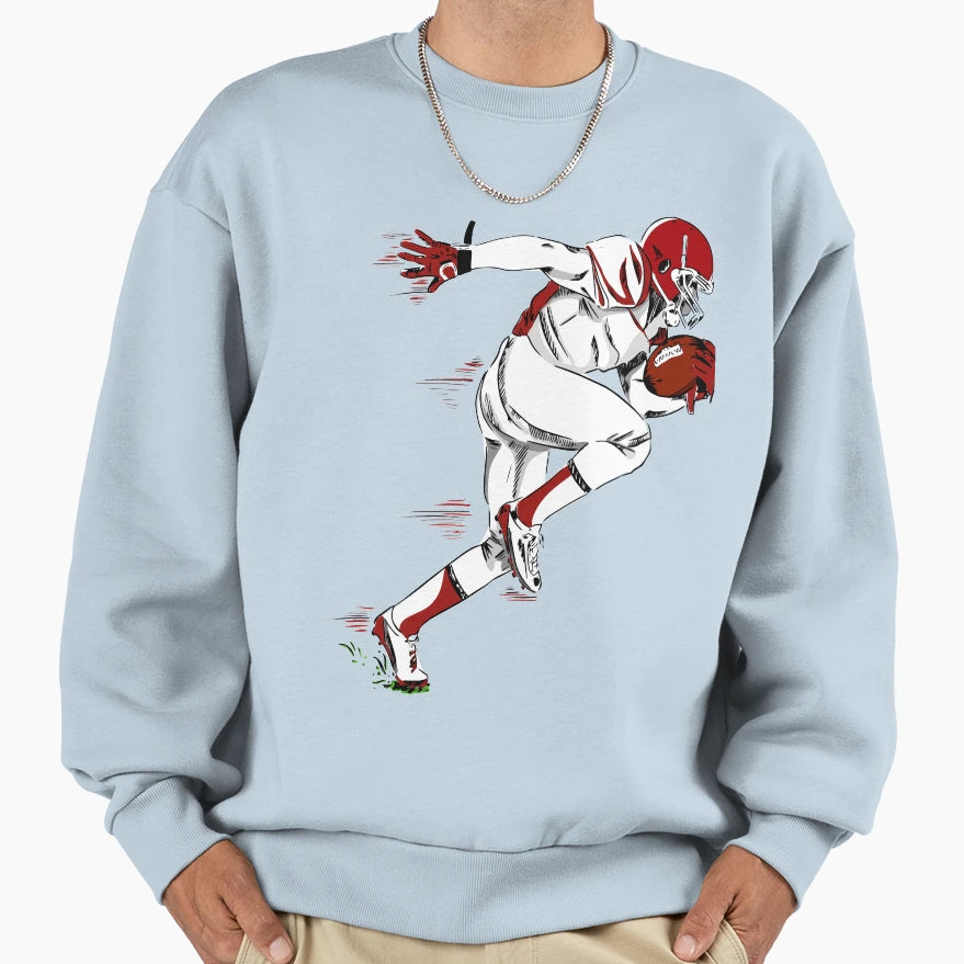 American Football Player Sweatshirt - Fun Novelty Design Men Women - T-Shirt, Sweatshirt, Hoodie