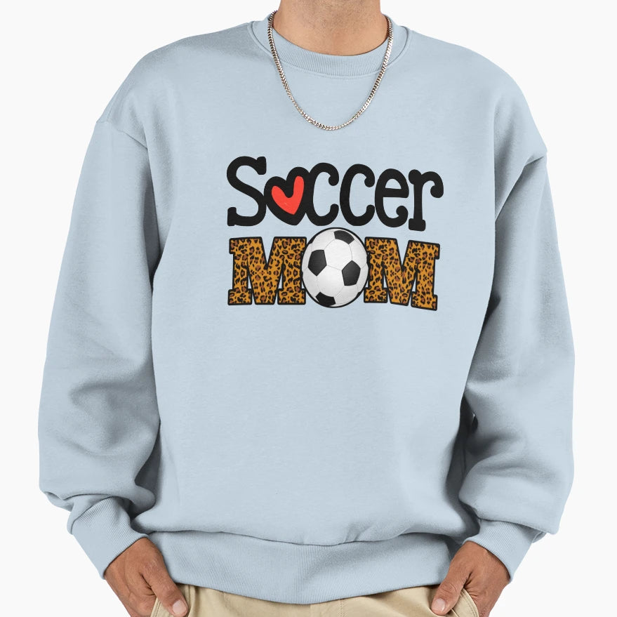 Soccer Mom Leopard Mothers Day Gift Sweatshirt - Novelty Apparel for Adults - T-Shirt, Sweatshirt, Hoodie