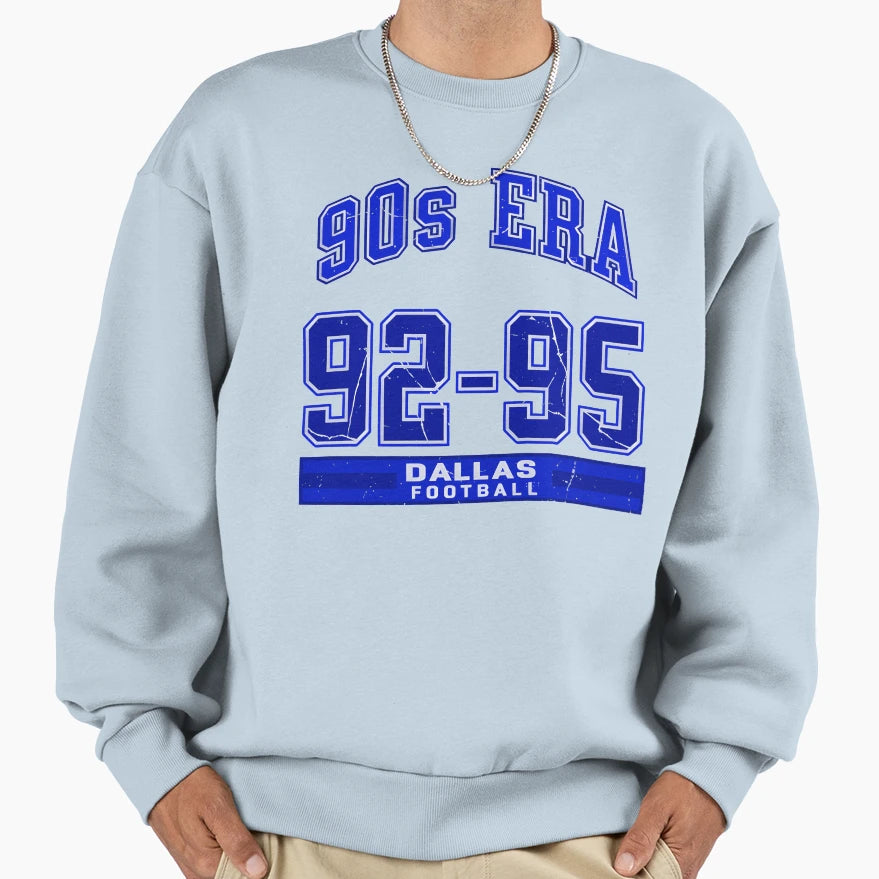 90S Dallas Football Era 1992 1995 Sweatshirt - Custom Art Print Men Women - T-Shirt, Sweatshirt, Hoodie