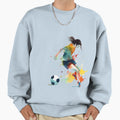 Playing Soccer Football Sweatshirt - Minimalist Print Unisex - T-Shirt, Sweatshirt, Hoodie