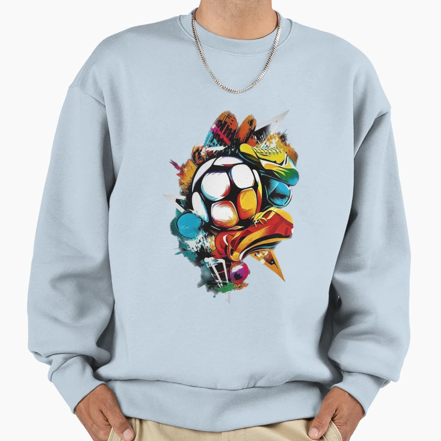 Soccer Sweatshirt - Aesthetic Graphic for Adults - T-Shirt, Sweatshirt, Hoodie